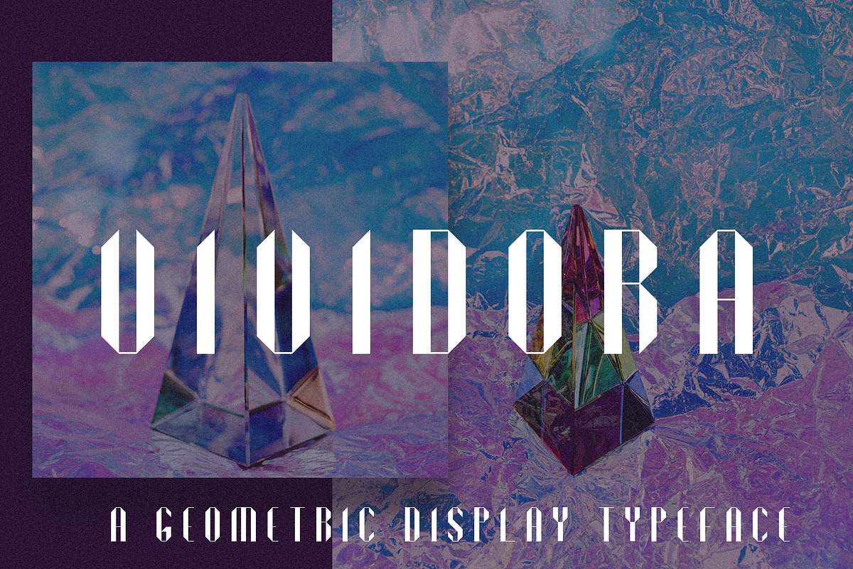 Vividora | Geometric Display Font, a Sans Serif Font by OneTen The Studio (Photo 1 of 5)