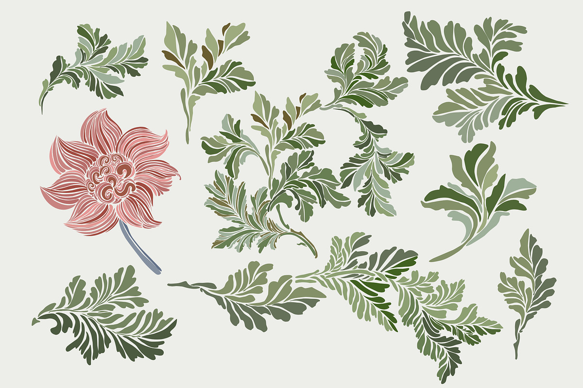 134 Art Nouveau Floral PNG SVG, a Decorative Illustration by Anada Arty (Photo 3 of 11)