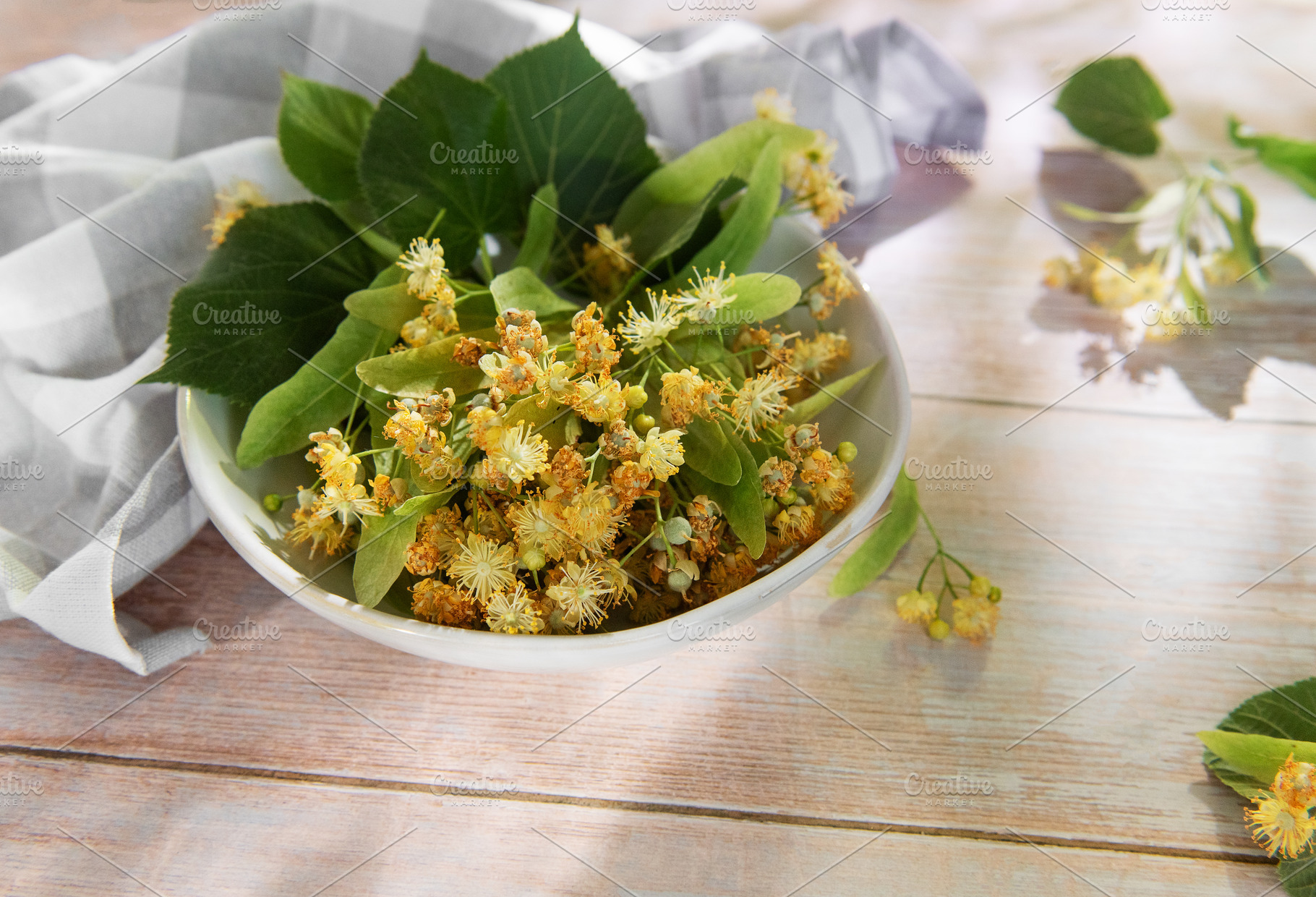 Linden blossoms for natural herbal wellness tea, a Nature Photo by Olena Rudo