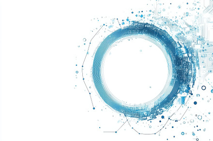 Abstract Blue Tech Circle Digital Da, a Background Photo by Pixeness