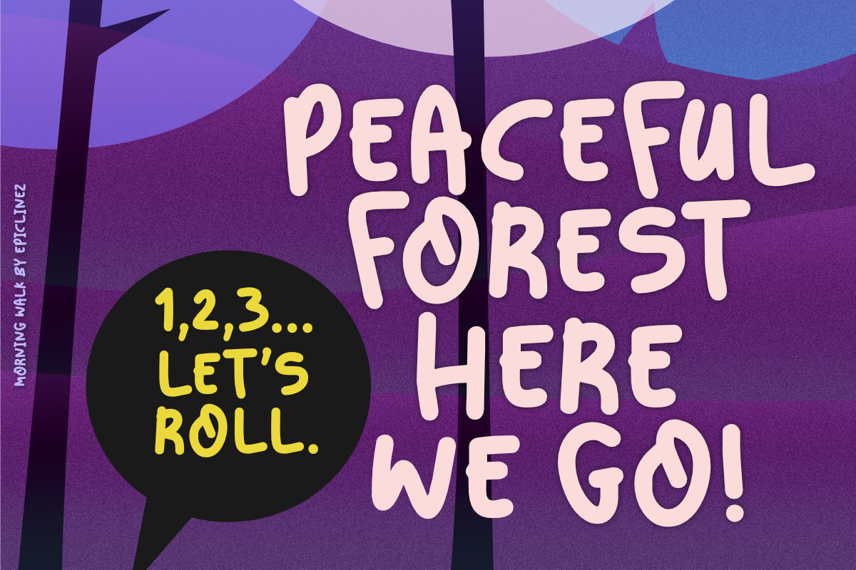 Morning Walk - Fun Font, a Handwritten Font by Epiclinez (Photo 2 of 5)
