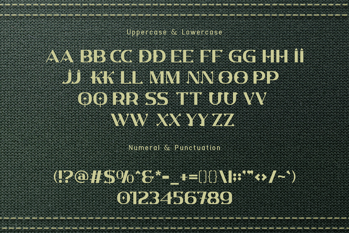 Cryptonix-Embroidery Display BX Font, a Serif Font by overlaytemplates (Photo 5 of 5)