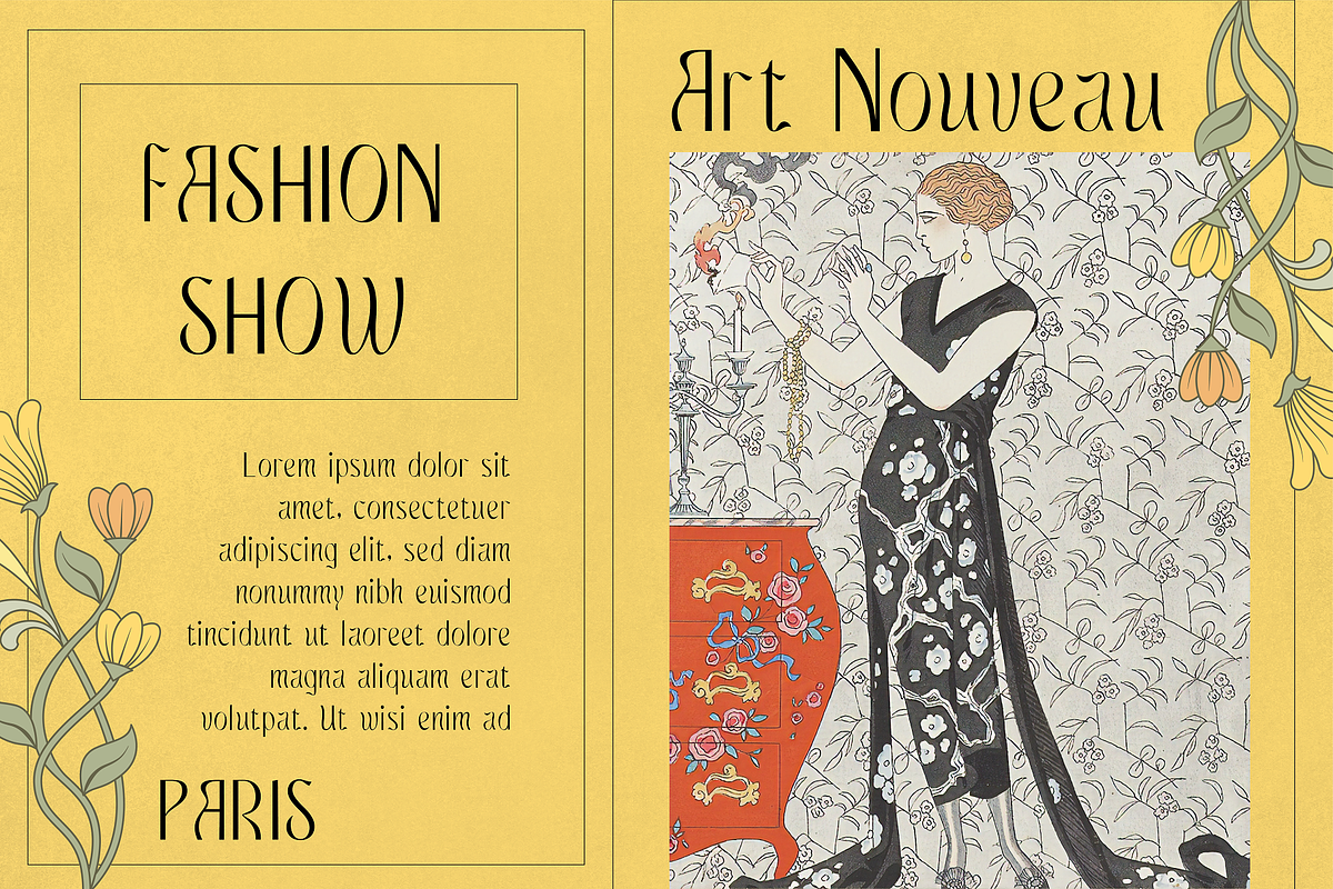 Peachy Fantasy - Art Nouveau Display, a Sans Serif Font by HipFonts (Photo 5 of 8)