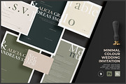 Minimal Colour Wedding Invitation, an Invitation Template by Azka Creative (Thumbnail 1 of 4)