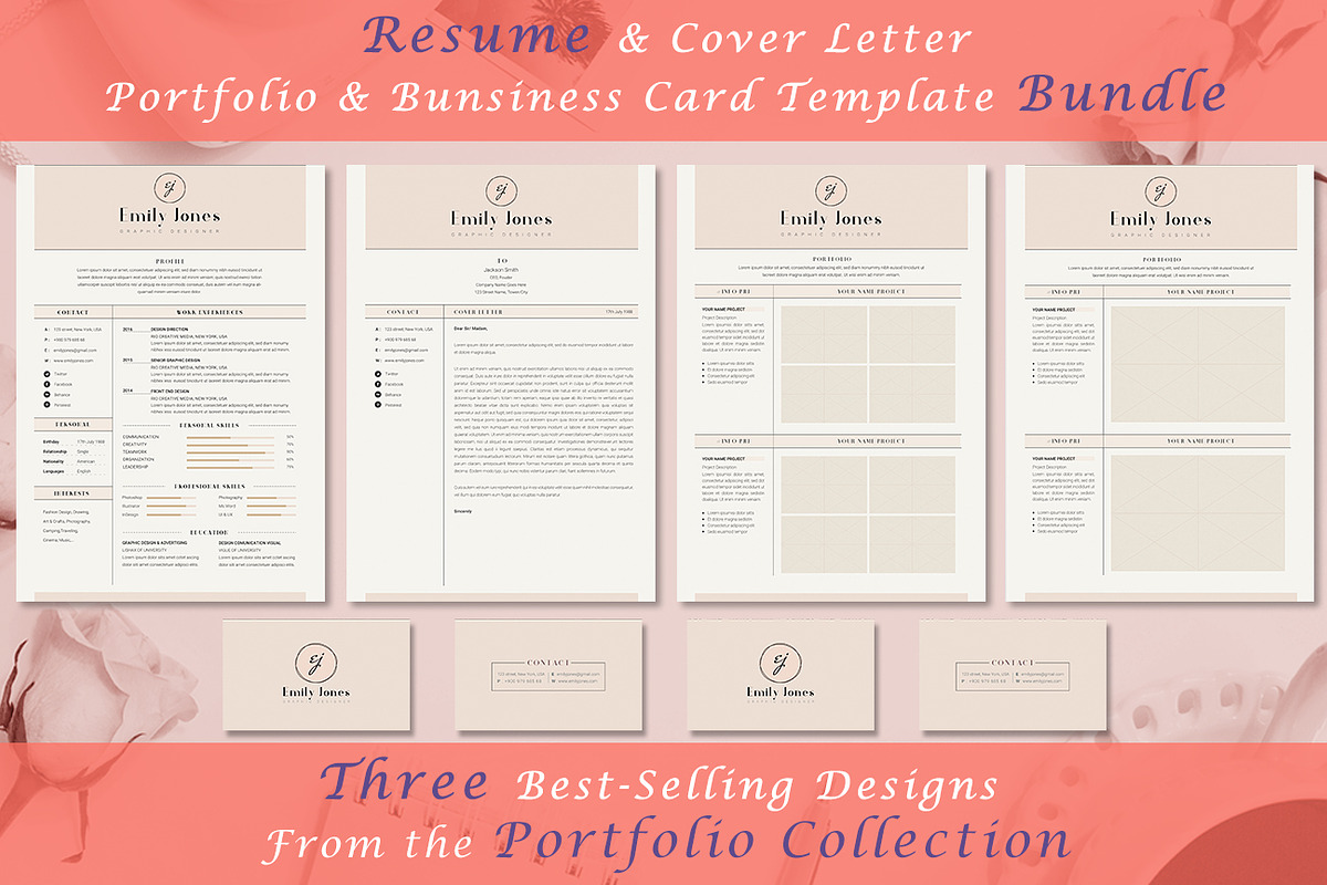 Resume CV Portfolio Bundle, a Resume Template by Showy68 Template (Photo 2 of 4)