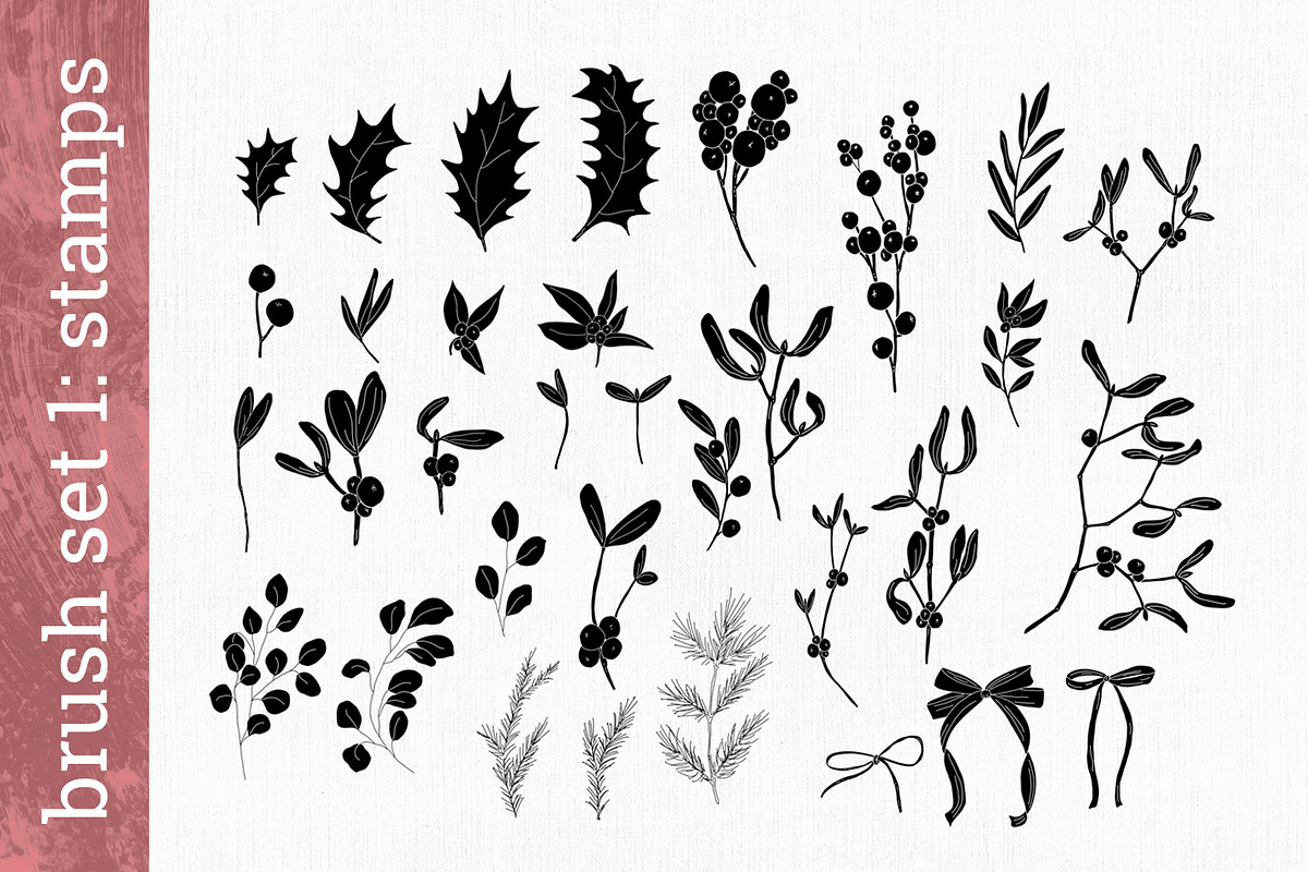 Mistletoe brush box for Procreate, a Brush Add-On by Gray Cat Graphics (Photo 4 of 9)