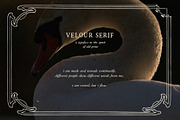 Velour Serif: Elegant Vintage Font, a Sans Serif Font by Mneme (Thumbnail 4 of 7)