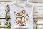 Whimsical Spring Fox Clipart, an Illustration by OK Design (Thumbnail 4 of 6)