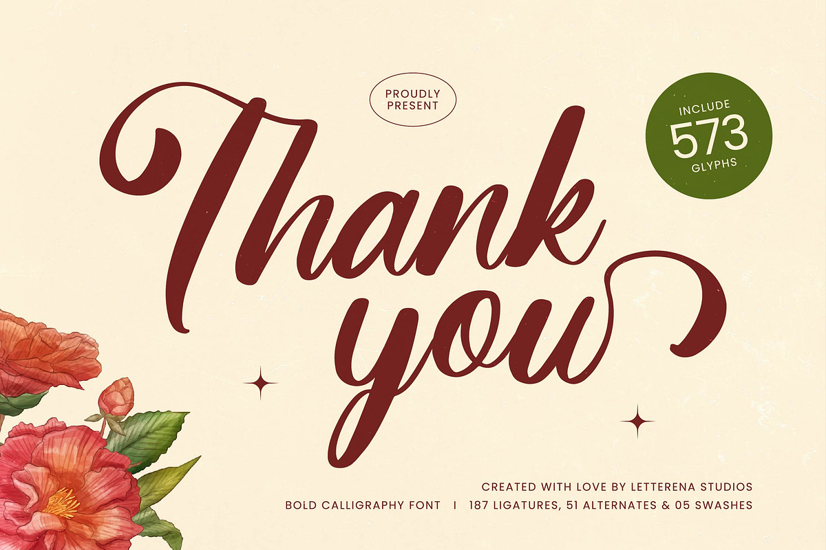 Aurelie Unitem Bold Calligraphy Font, a Serif Font by Letterena Studios Script (Photo 20 of 20)