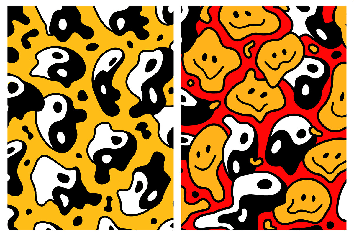 Psychedelic trippy pattern bundle, a Pattern Graphic by Slavko Kahovsky (Photo 3 of 7)