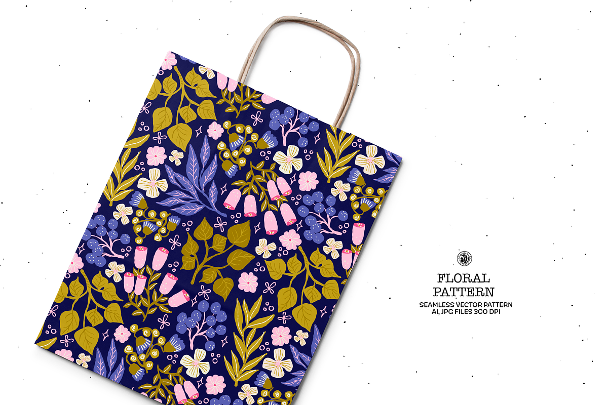 Floral Vector Pattern v2, a Pattern Graphic by Webvilla Studio (Photo 4 of 6)