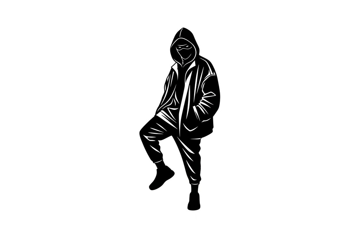 Hooded Street Ninja Silhouette, an Illustration by Gfx_Store (Photo 4 of 10)