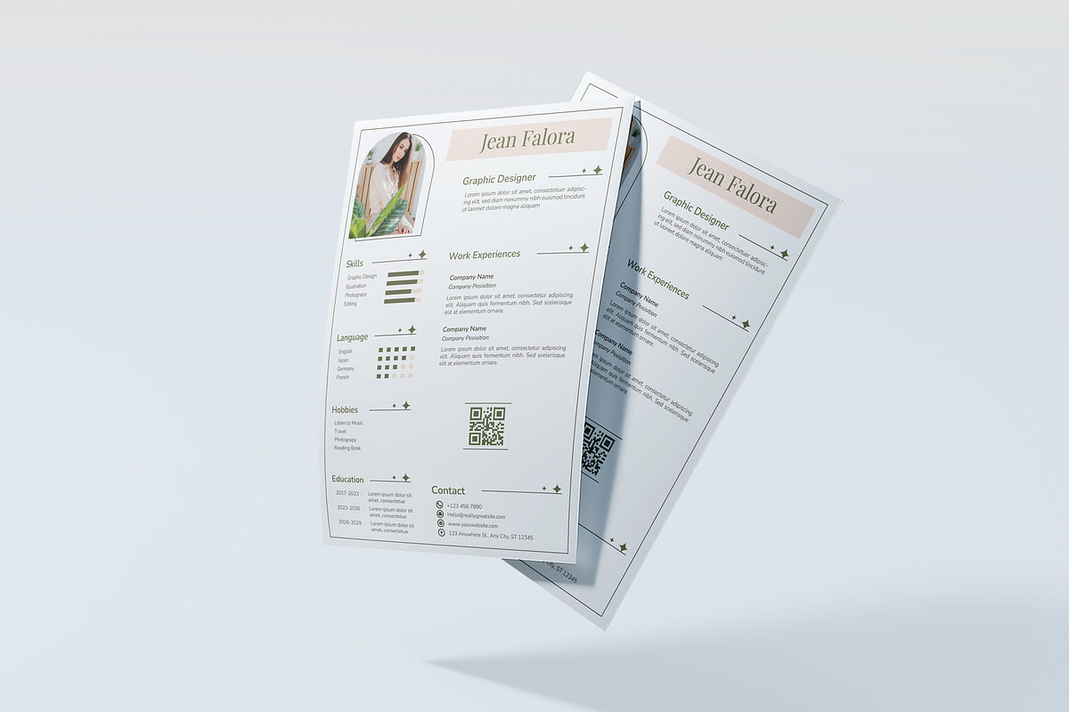 Elegant CV Template Design, a Flyer Template by Artnivora.Std