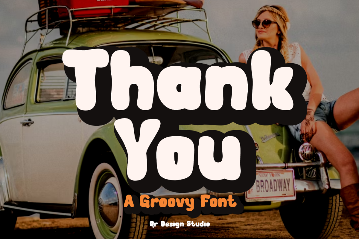 Hokey Mefun - Groovy Font, a Sans Serif Font by QR Design Studio (Photo 12 of 12)
