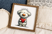 Whimsical Fluffy Dog Clipart, an Illustration by Libby Wishes (Thumbnail 5 of 7)