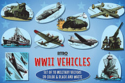 RTRO WWII Vehicles 1, a Transportation Illustration by RTRO Stock (Thumbnail 1 of 5)