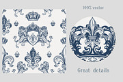 TOILE DE JOUY vector patterns set, a Seasonal Illustration by FleurArt (Thumbnail 5 of 8)