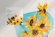 Watercolor flower -Vincent Sunflower, an Illustration by Beigetime (Thumbnail 12 of 13)