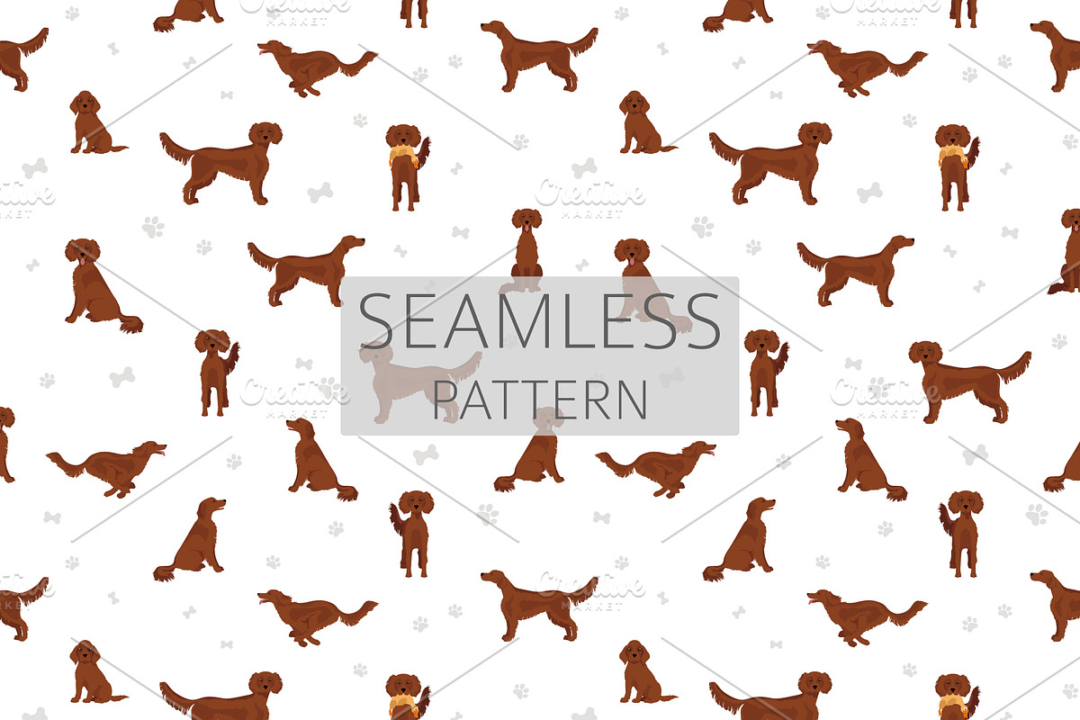 Irish Red Setter clipart, an Animal Illustration by pet design shop (Photo 6 of 8)