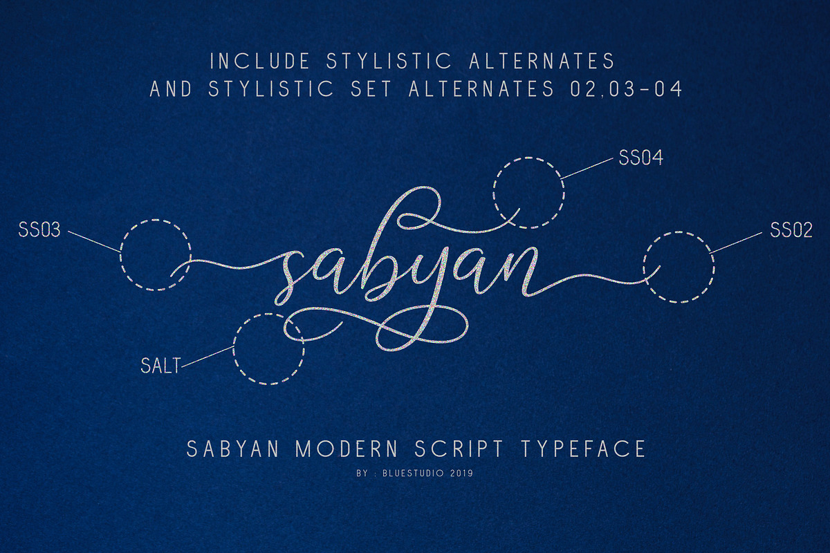 Sabyan // Modern Script Typeface preview 5
