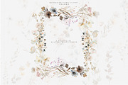 watercolor beige wildflower clipart, a Decorative Illustration by Patishop Art (Thumbnail 5 of 10)