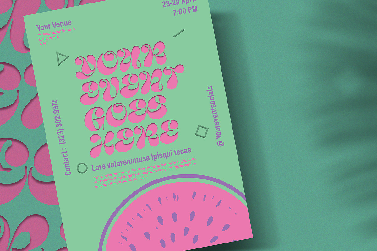 Event Poster with Illustrative Eleme, a Poster Template by wavebreak