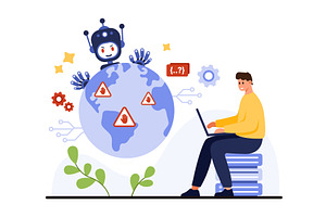 Engaging with Modern Digital, a Technology Illustration by Flashvector