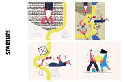 Startups flat vector illustrations, a Templates & Theme by Grivina's shop (Thumbnail 23 of 45)