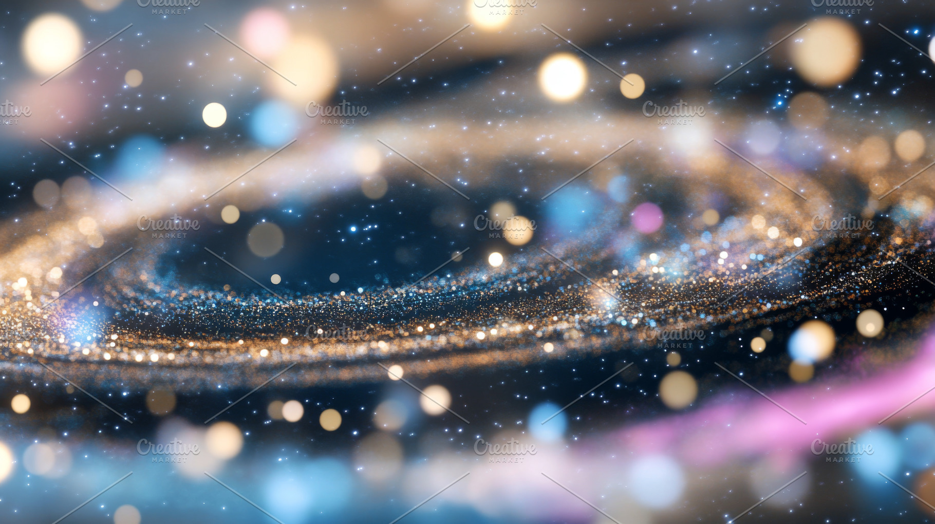 Distant galaxy illustration with swi, a Photo by Dvoevnore photos