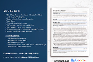 Executive ATS Friendly Resume Google