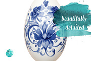 Blue Floral Eggs, a Seasonal Illustration by Verdigris Studios (Thumbnail 4 of 4)