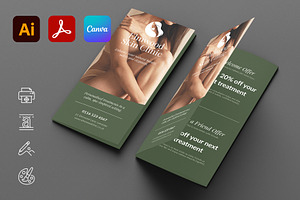 A4 Clinic Tri-Fold Leaflet Template, a Templates & Theme by Kida