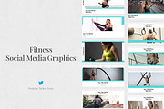 Fitness Twitter Posts, a Social Media Template by Social Corner Graphics (Thumbnail 1 of 7)