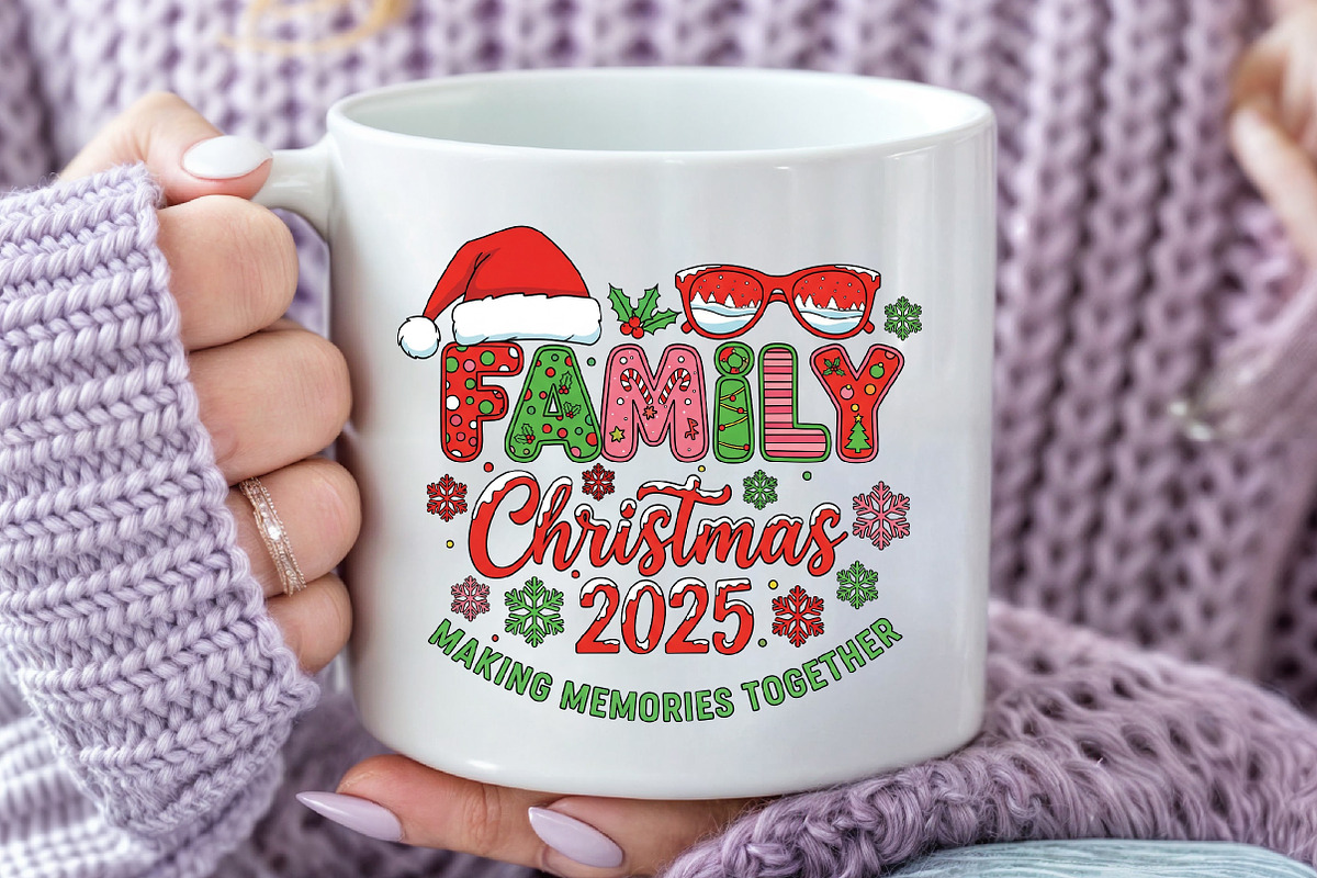 Family Christmas 2025 Png, an Illustration by Craft Nest (Photo 5 of 6)