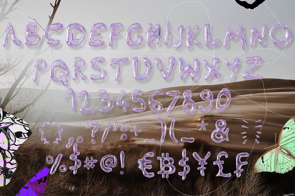 Chrome + Transparent Glass SVG Fonts, a Font by Kasia Sokolovska (Photo 8 of 9)