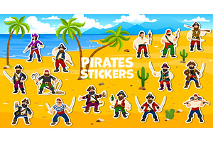 Cartoon pirate corsair characters, a Person Illustration by Buch&Bee