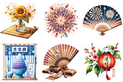 Japanese Summer Aesthetic Clipart, an Illustration by Pixels.Craft (Thumbnail 2 of 7)