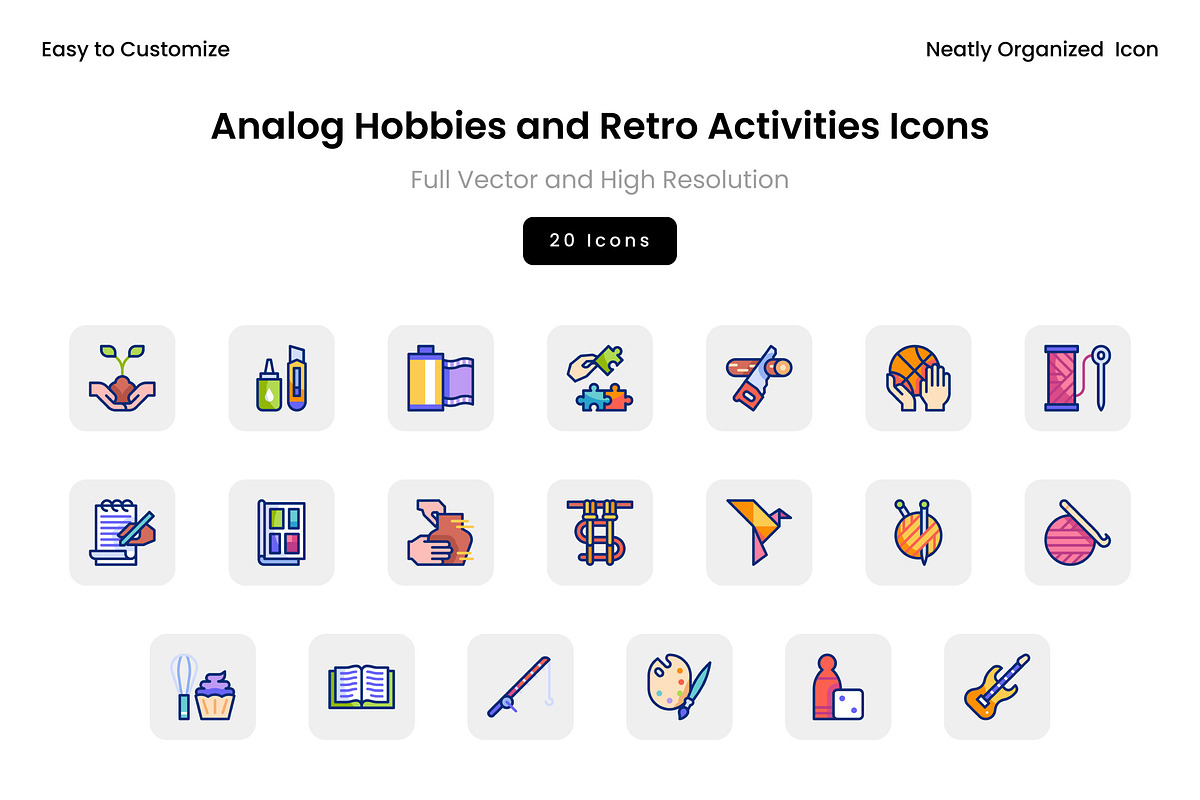 Analog Hobbies and Retro Activities, a Solid Icon by Wencory (Photo 2 of 2)
