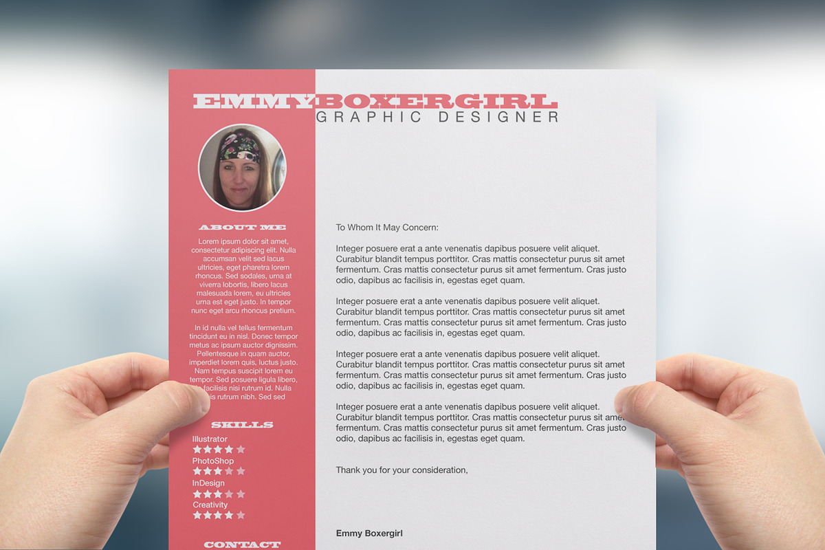 Resume & Cover Letter Template, a Resume Template by Domenic (Photo 3 of 3)
