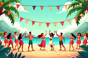 Tropical Island Festival With Music, a Photo by LOGOCREATIVE