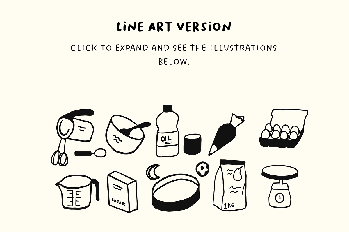 +109 Baking Set Illustration, a Food Illustration by The Journey Atelier (Photo 5 of 5)