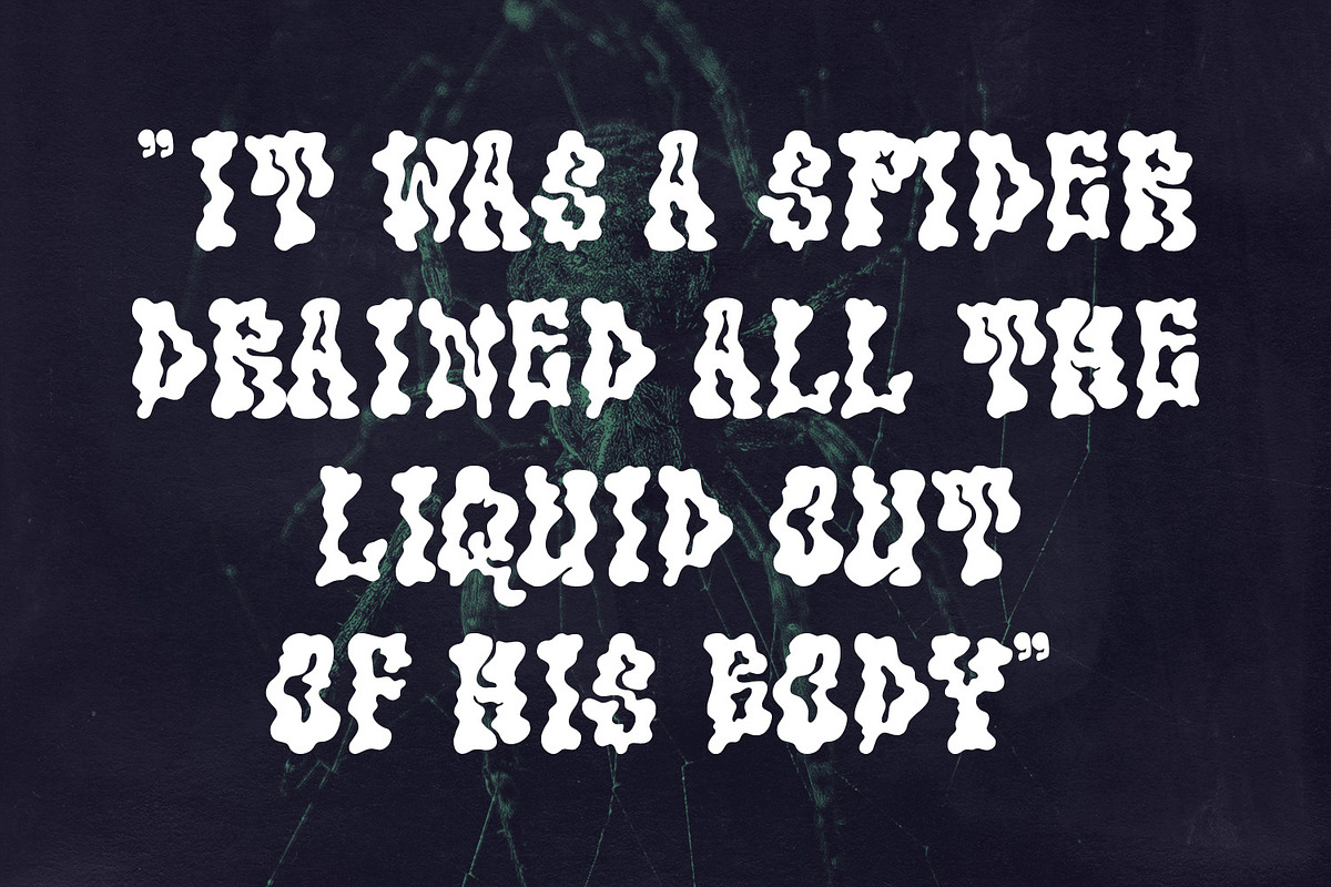 Luicoob Dripping Horror Display Font, a Handwritten Font by Maulana Creative (Photo 2 of 7)