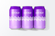 Drink Cans Mockup Template Set, a Cups & Container Mockup by GearShift (Thumbnail 2 of 5)