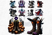 Halloween Character Boots Cliparts, a Seasonal Illustration by ThatsDesignArt (Thumbnail 7 of 10)
