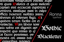 Blackletter Gothic Font Ronna
