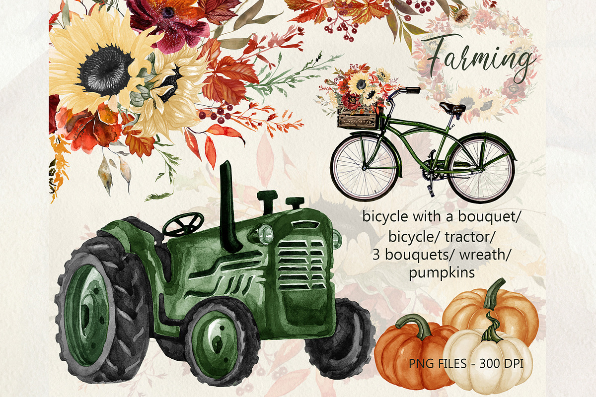 Farming 2, a Decorative Illustration by Art Watercolor Stories (Photo 1 of 6)