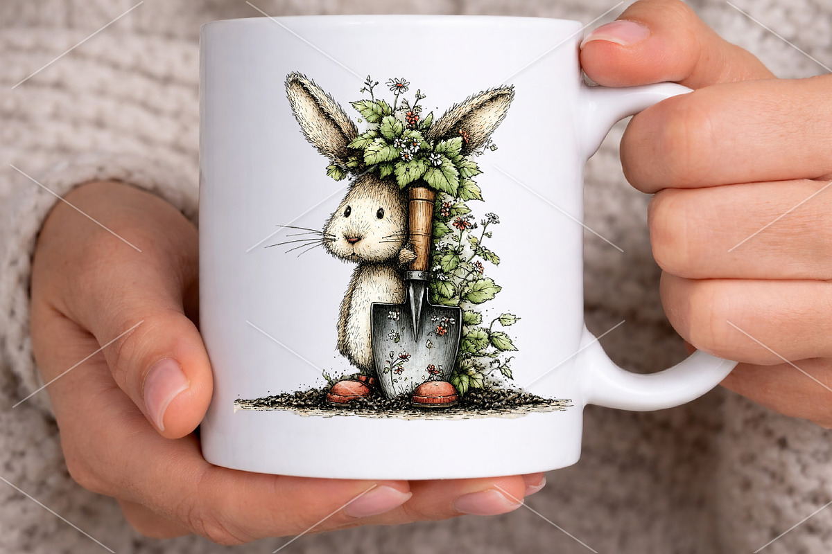 Whimsical Gardening Woodland Clipart, an Illustration by Canvas Craft (Photo 5 of 7)