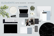 Blue Silver Mockups + Scene Creator, a Books & Magazine Mockup by Girl Boss Stock (Thumbnail 6 of 9)