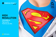 Super Girl T-Shirt Mock-Up Set, a Shirt Mockup by Freeman Studio (Thumbnail 2 of 13)
