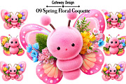 9 Spring Floral Coquette Faux Fur Bu, an Illustration by GatewayDesign (Thumbnail 3 of 3)